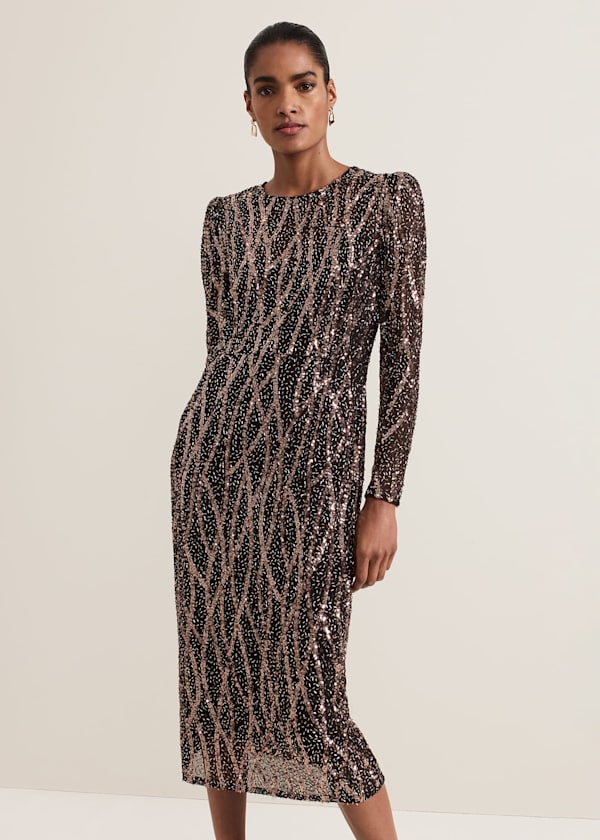 Kaleigh Sequin Midi Dress