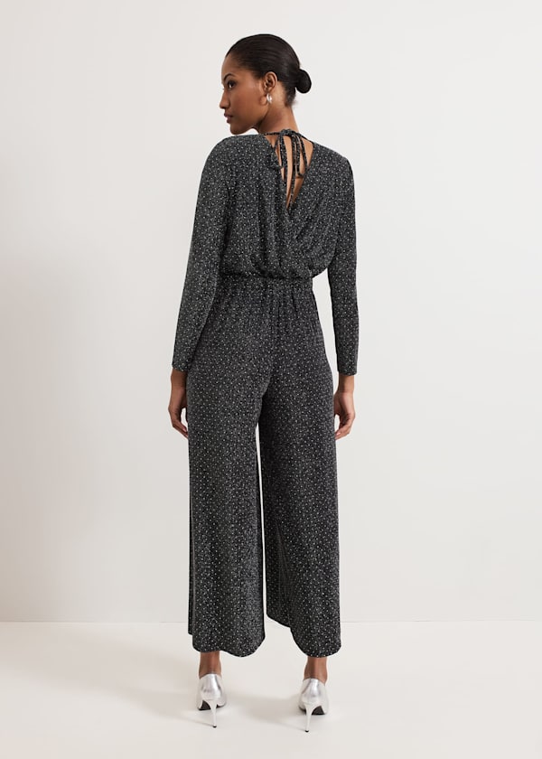 Sasha Black Sparkle Jumpsuit
