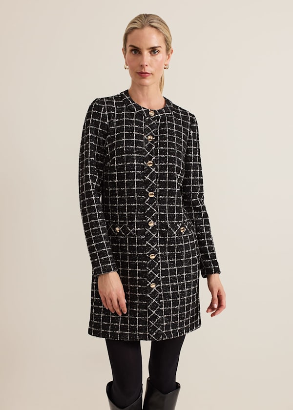 Mylee Black Tweed Tunic Dress