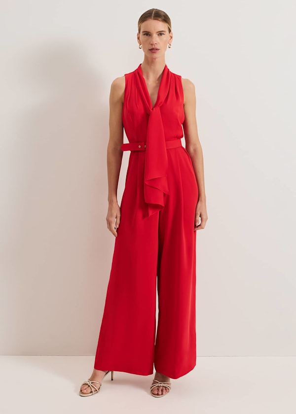 Elika Red Jumpsuit