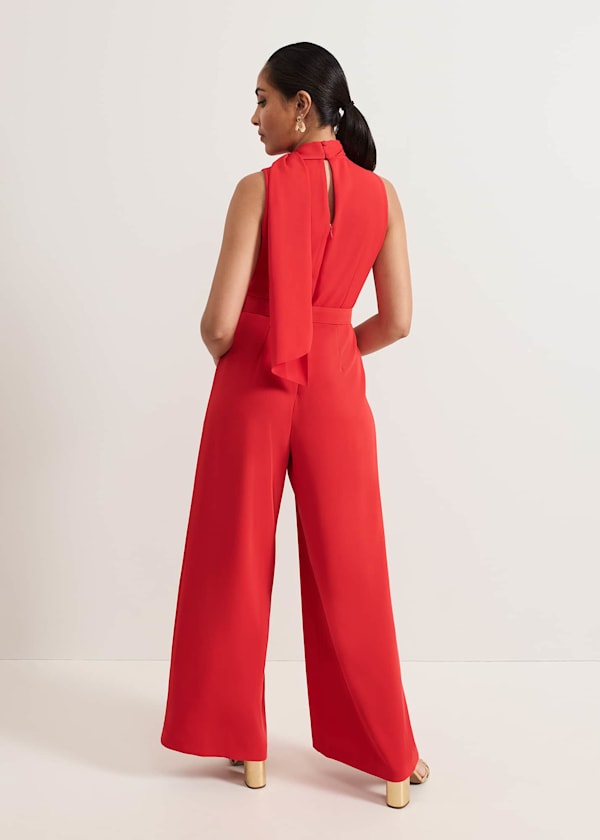 Petite Elika Red Jumpsuit