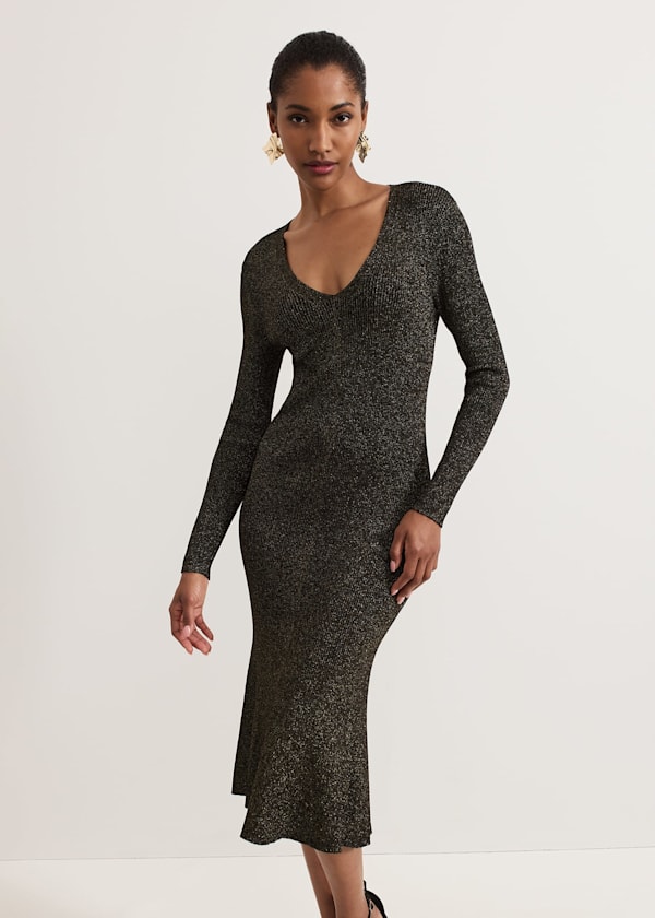 Tillie Shimmer Flippy Hem Dress