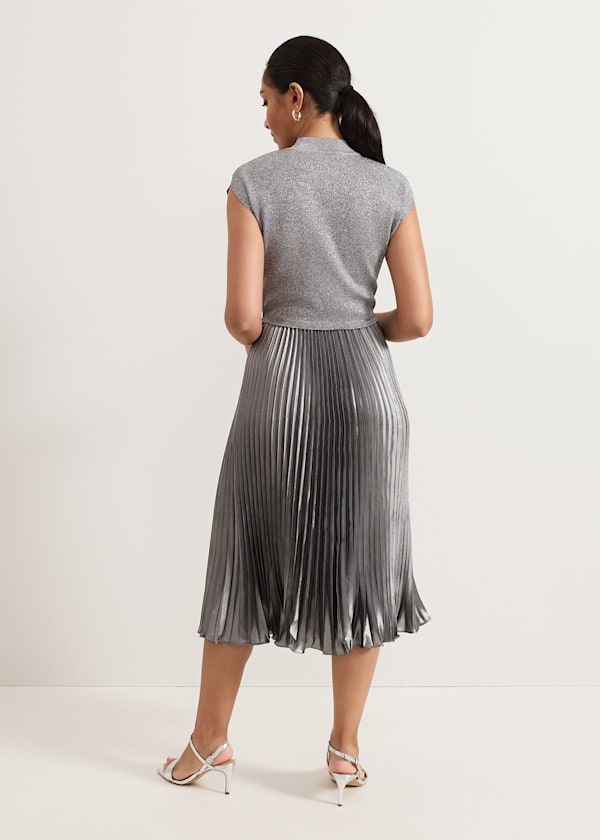 Petite Jayla Metallic Knit Dress