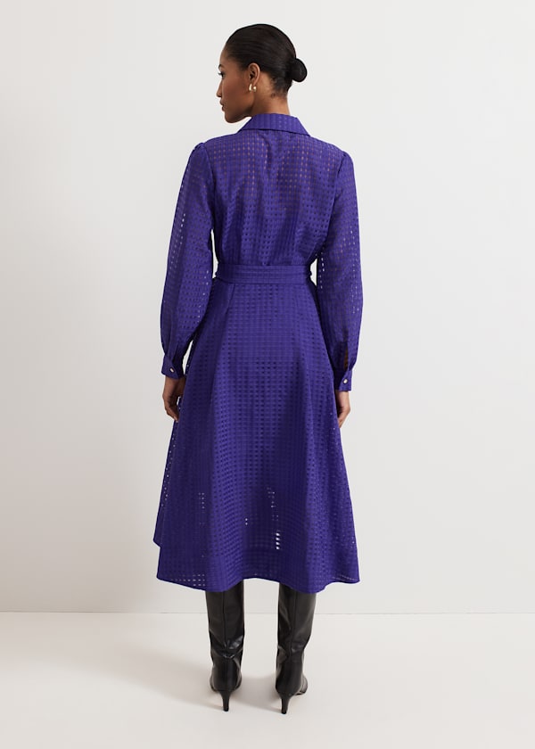 Natalie Purple Shirt Dress