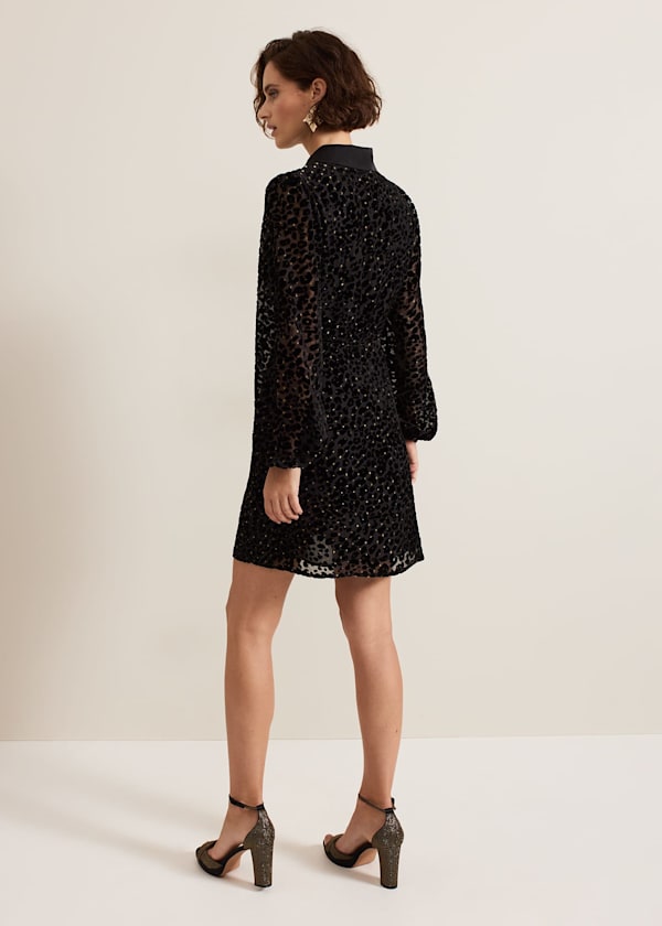 Esin Shimmer Shirt Dress