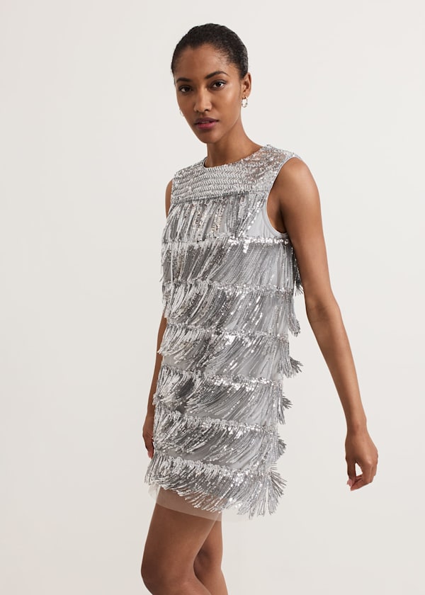 Lula Fringe Sequin Dress