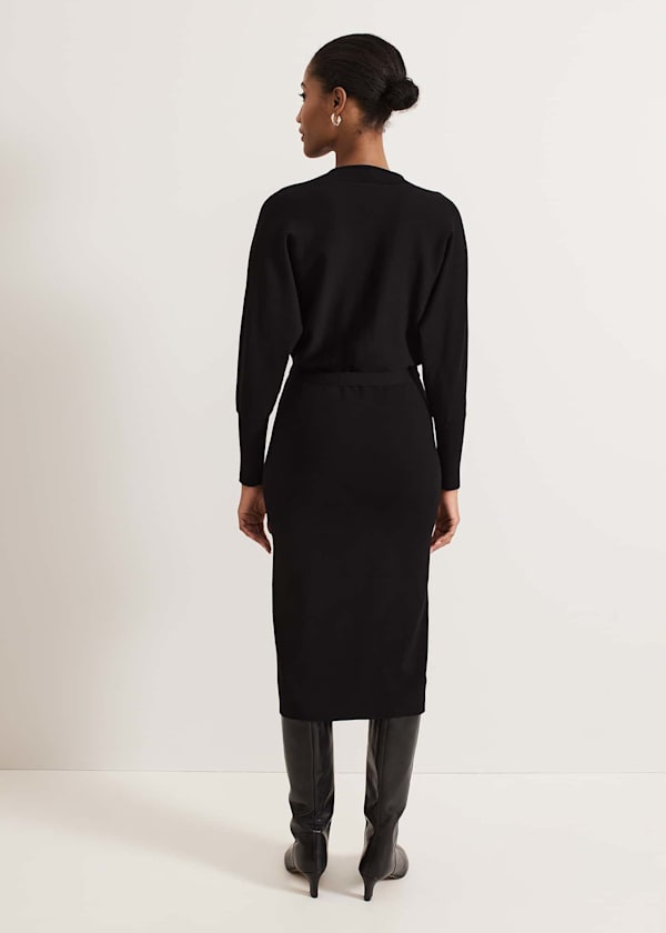 Dixie Batwing Zip Belted Dress