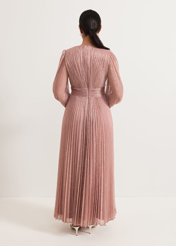 Petite Harper Plise Pale Pink Dress