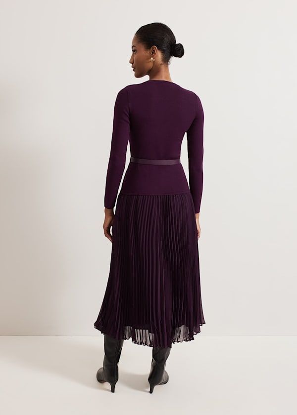 Kai Belted Drop Waist Knitted Dress