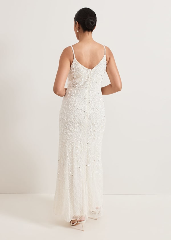 Petite Alexia Embellished Maxi Wedding Dress