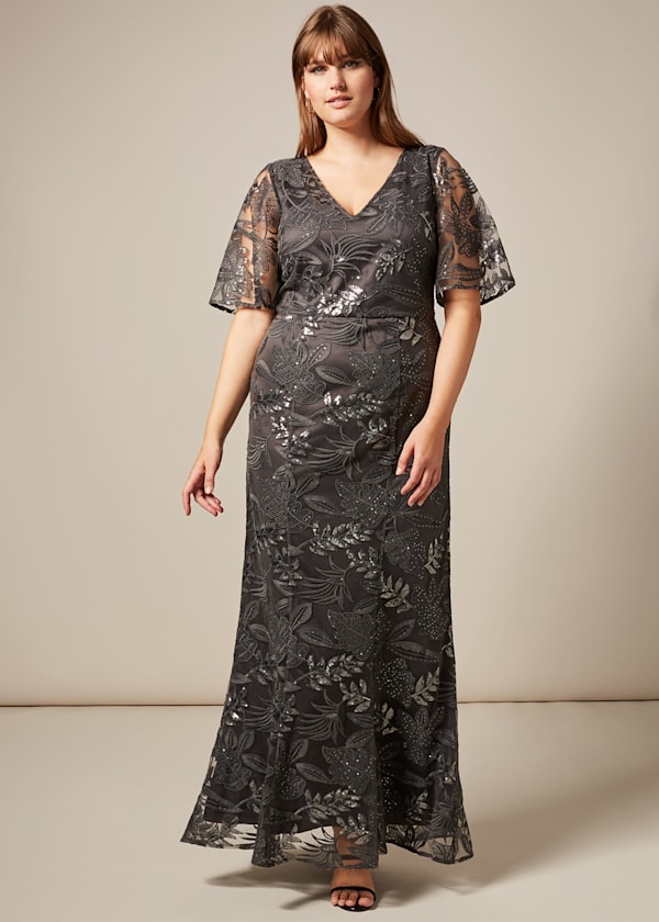 Genevive Sequin Maxi Dress