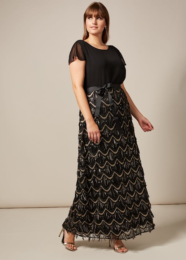 Plus Size Solid Black Dressy Pants - Lorenza Alessandra