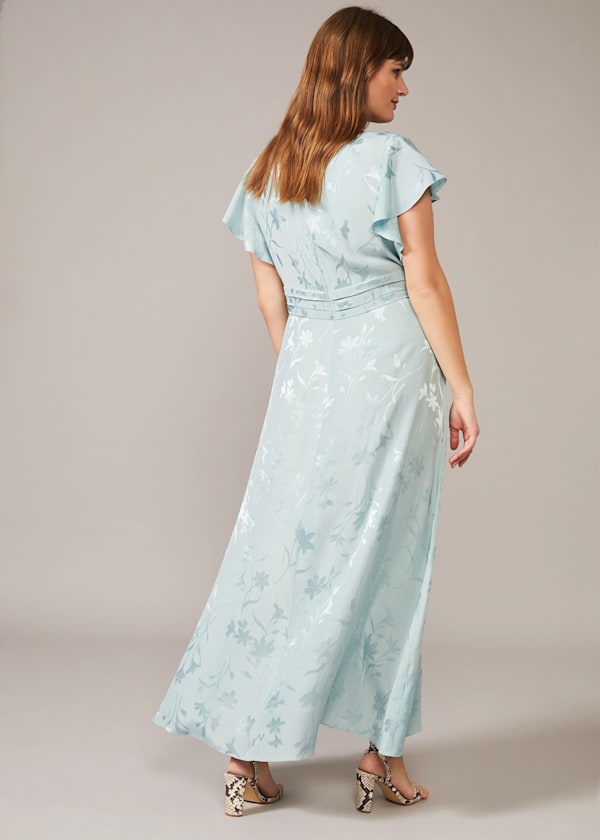 Rosie Floral Jacquard Maxi Dress