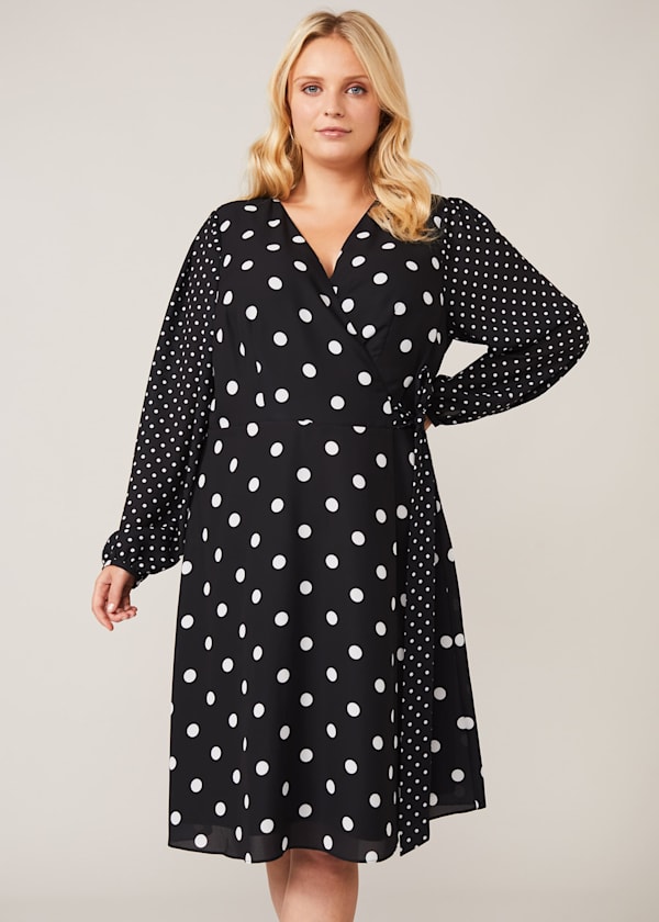 Diane Spot Wrap Dress