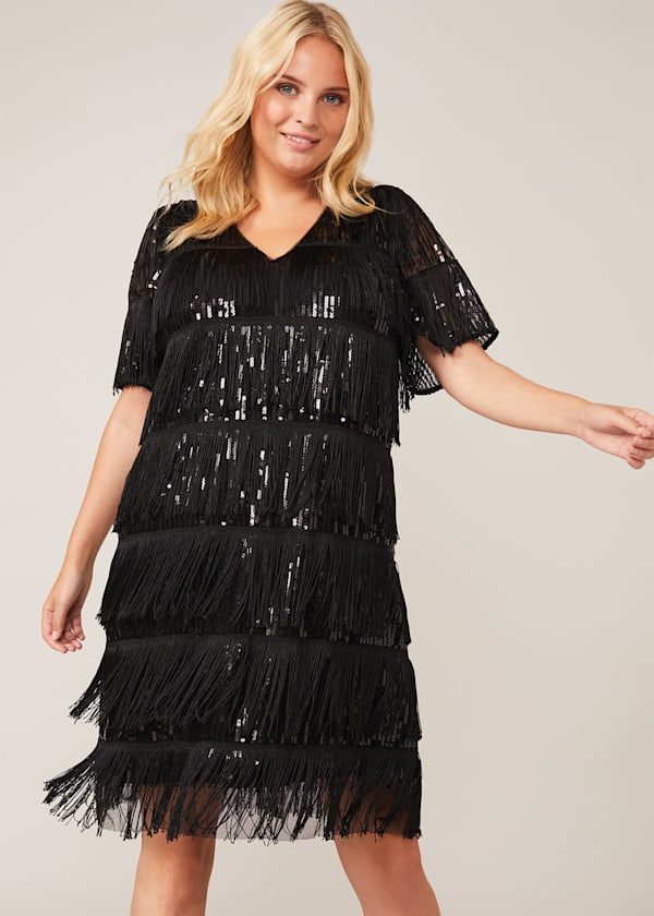 Farina Sequin Fringe Dress