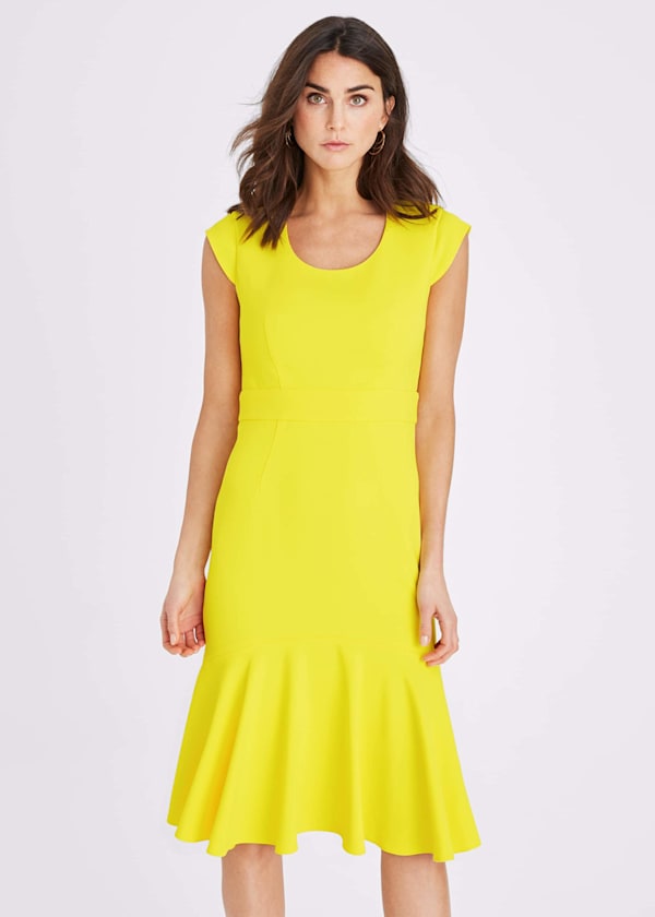 Abree Fitted Peplum Hem Dress