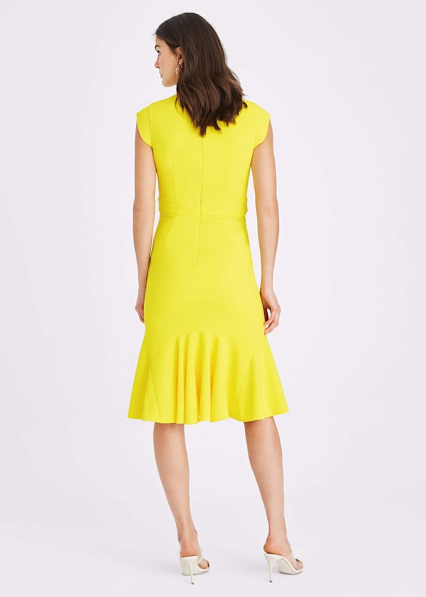 Abree Fitted Peplum Hem Dress