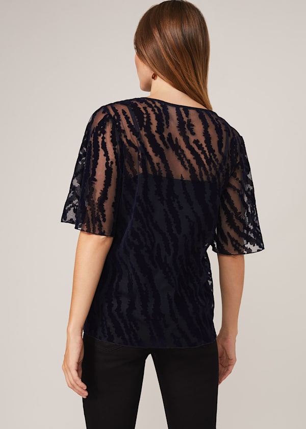 Harriet Textured Flock Top