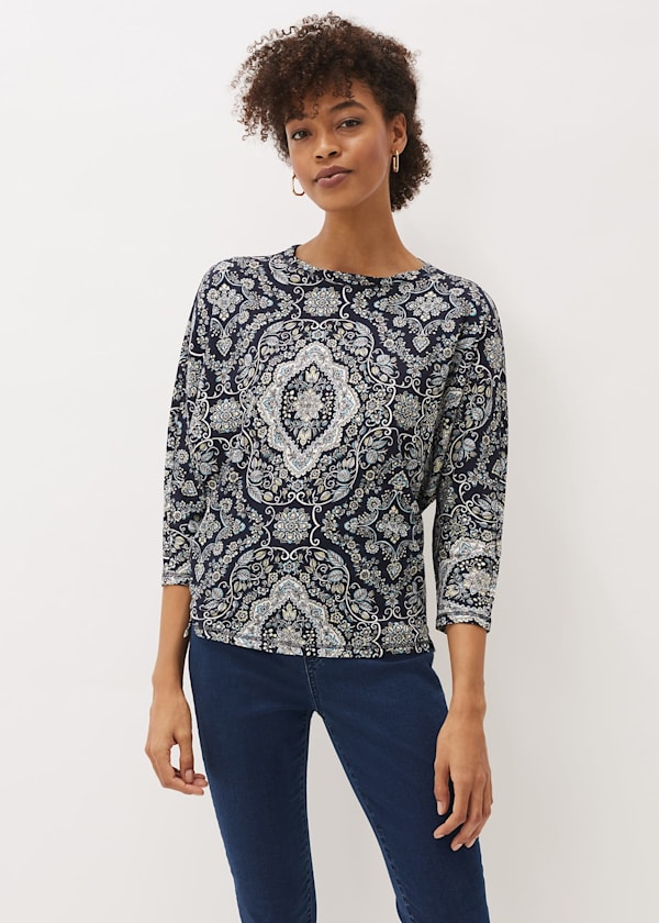 Polly Paisley Print Top