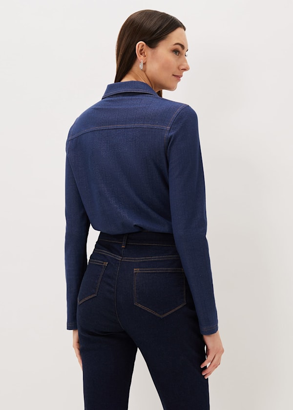 Katheryn Denim Jersey Shirt