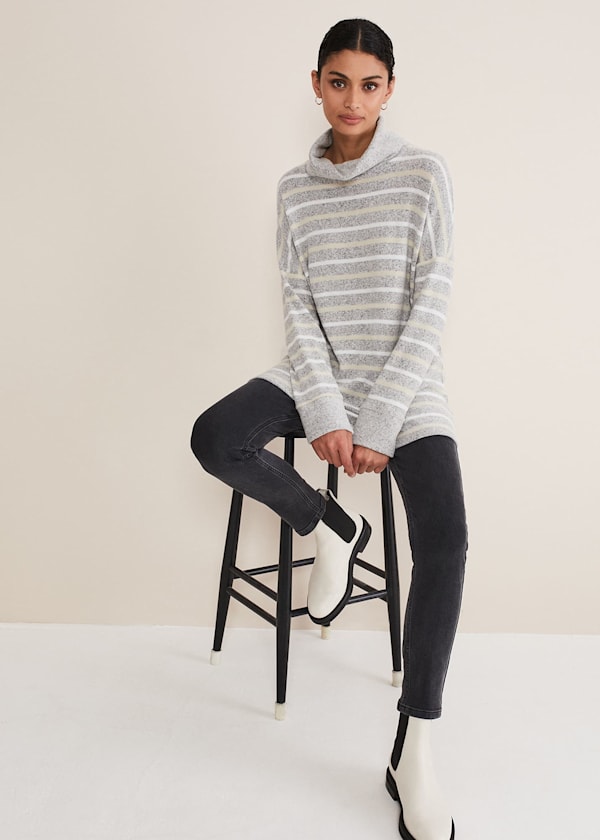 Leya Stripe Snuggle Top