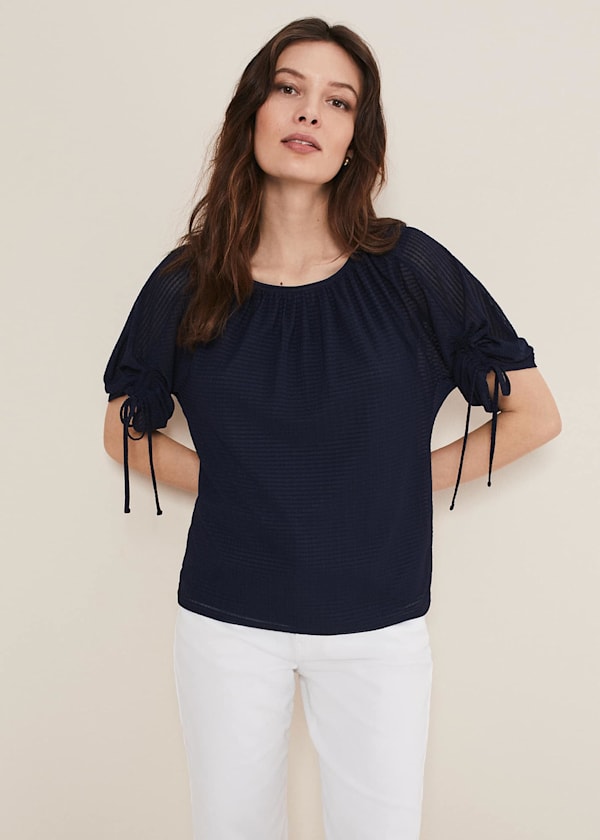 Meda Textured Jersey Top
