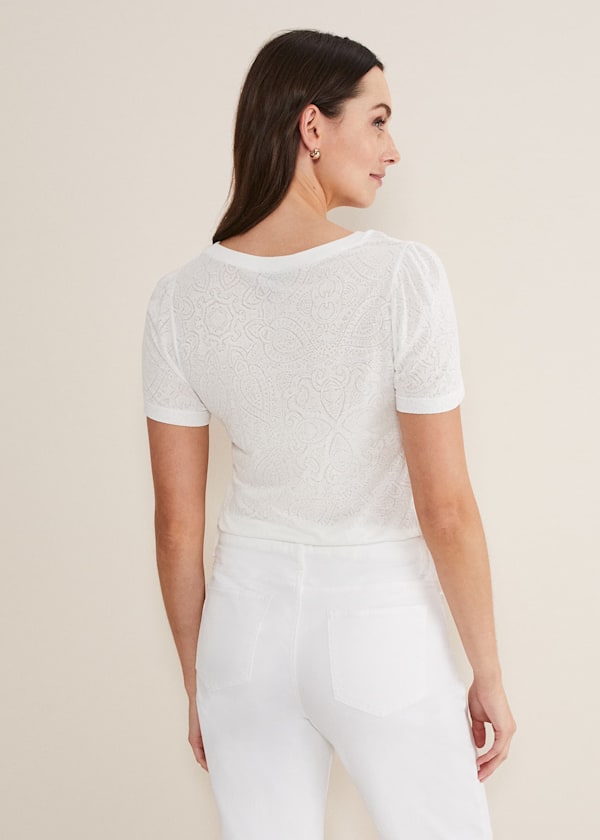 Kinsley Pointelle Jersey Tee