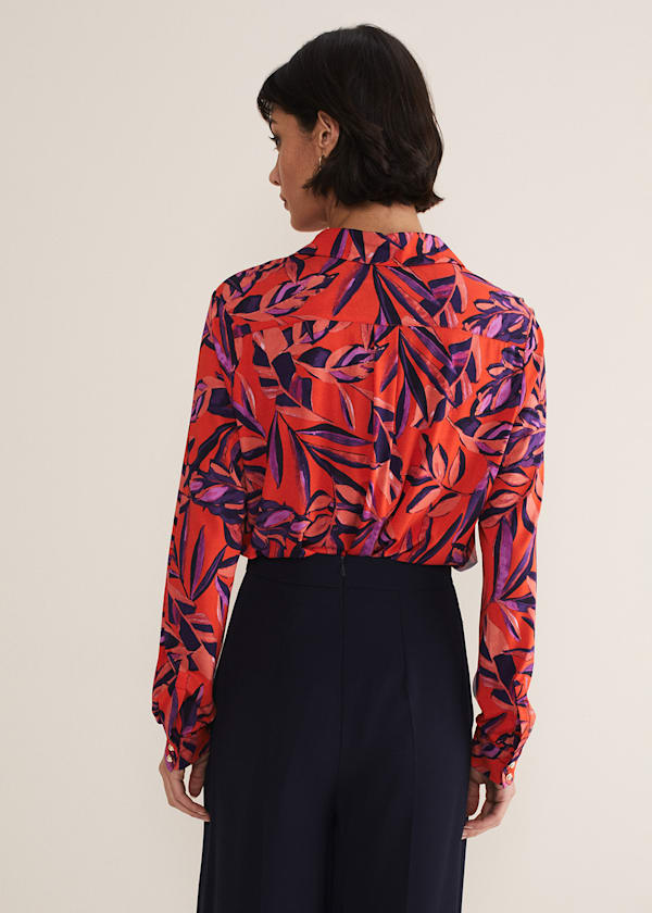 Shareen Leaf Print Shirt