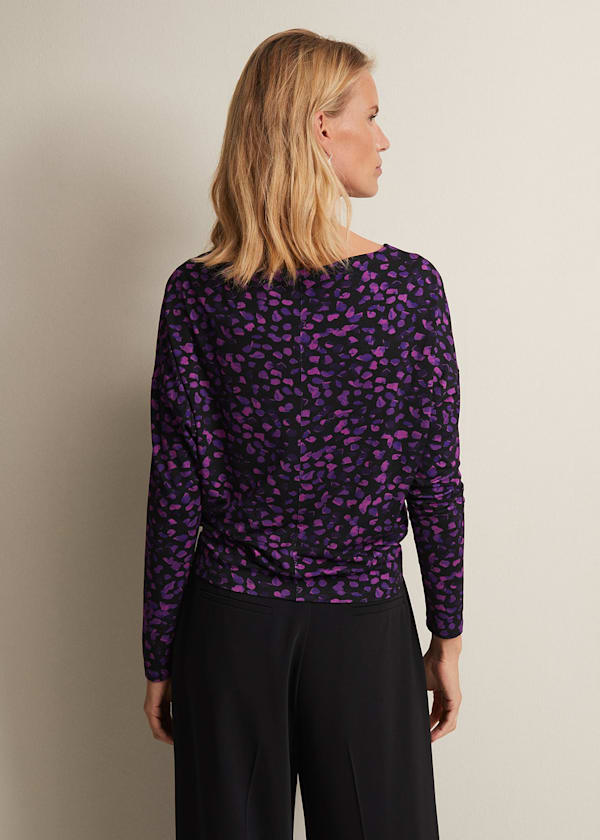 Ronie Abstract Pleated Top
