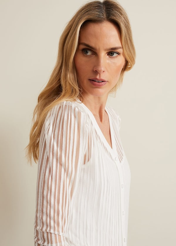 Loraine Linear Burnout Top