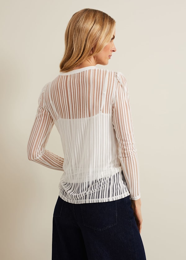 Loraine Linear Burnout Top