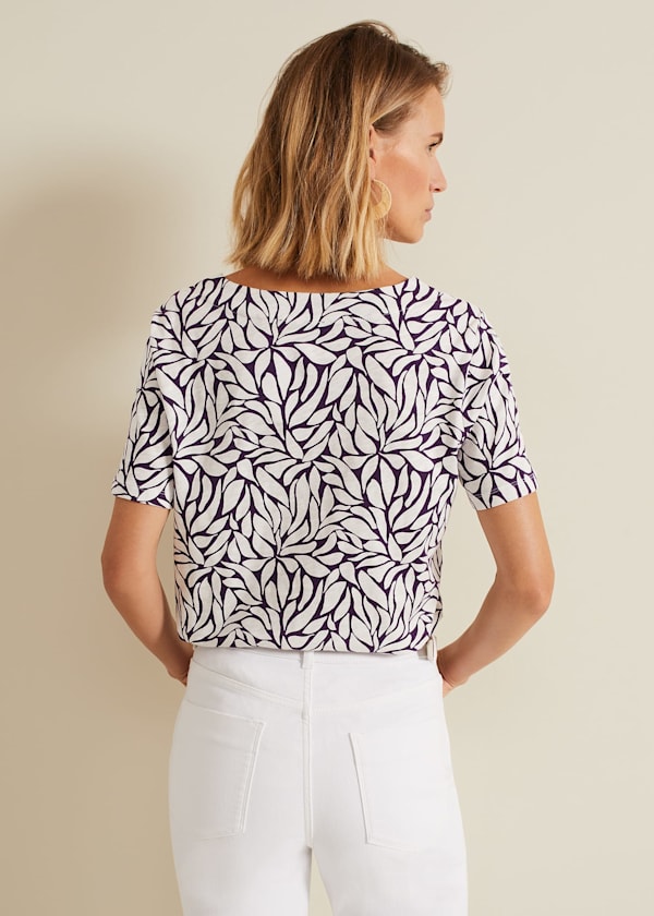 Alice Leaf Print Top