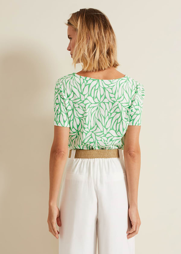 Alice Leaf Print Top