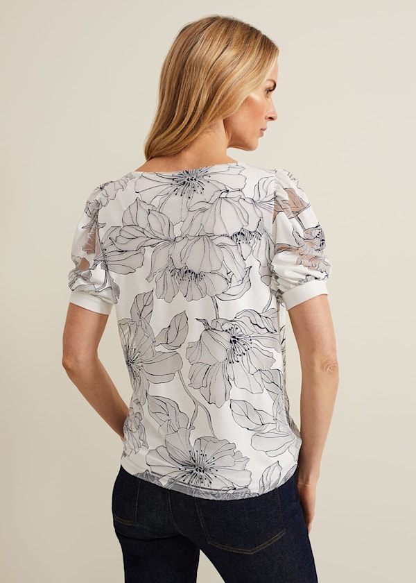 Kelly Floral Burnout Top
