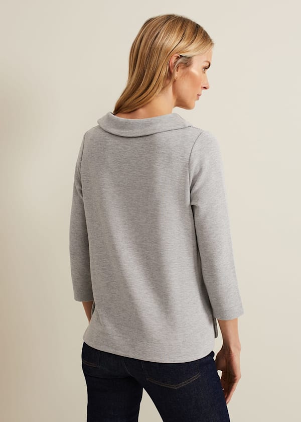 Remy Textured Cowl Neck Top