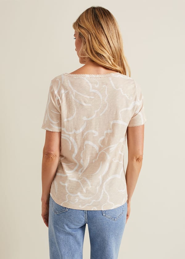 Nia Linear Print Top