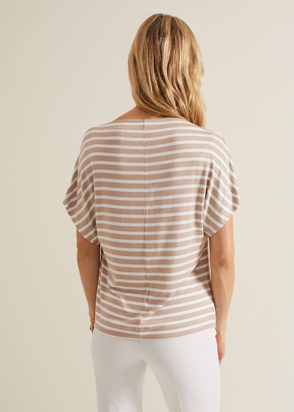 Carina Stripe Cowl Neck Top
