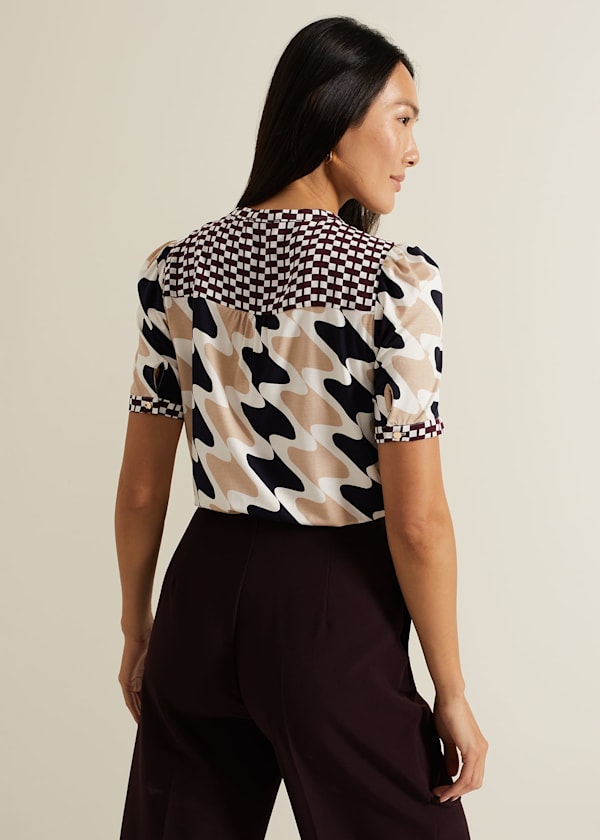 Suki Printed Jersey Top