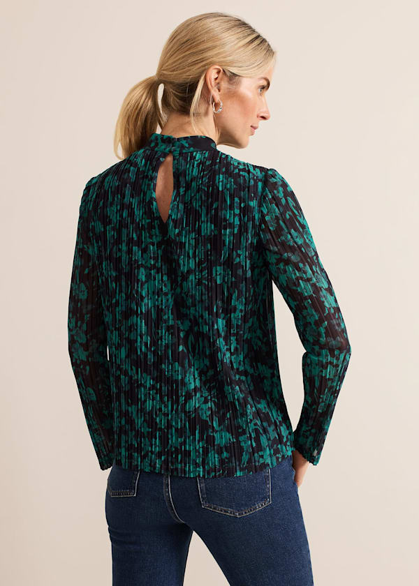 Dina Printed Mesh Top