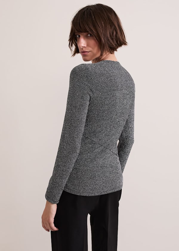 Clarissa Shimmer Rib Top