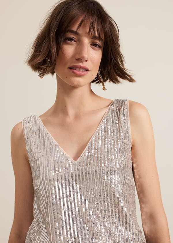 Lumi Sequin Vest Top