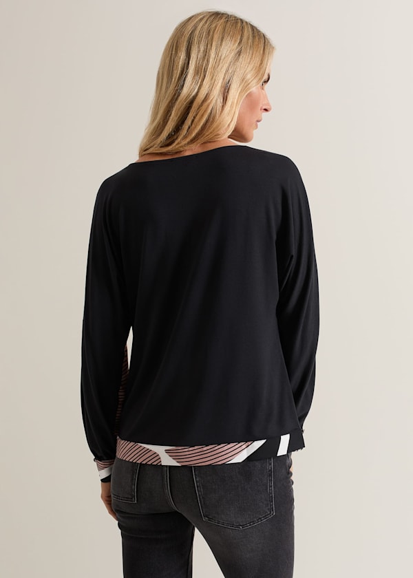 Alora Swirl Print Top