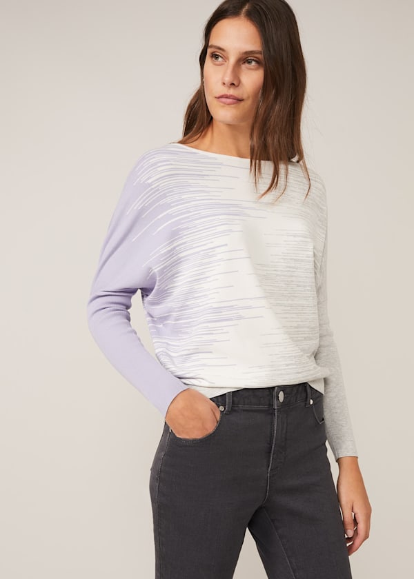 Ghislain Linear Intarsia Knit