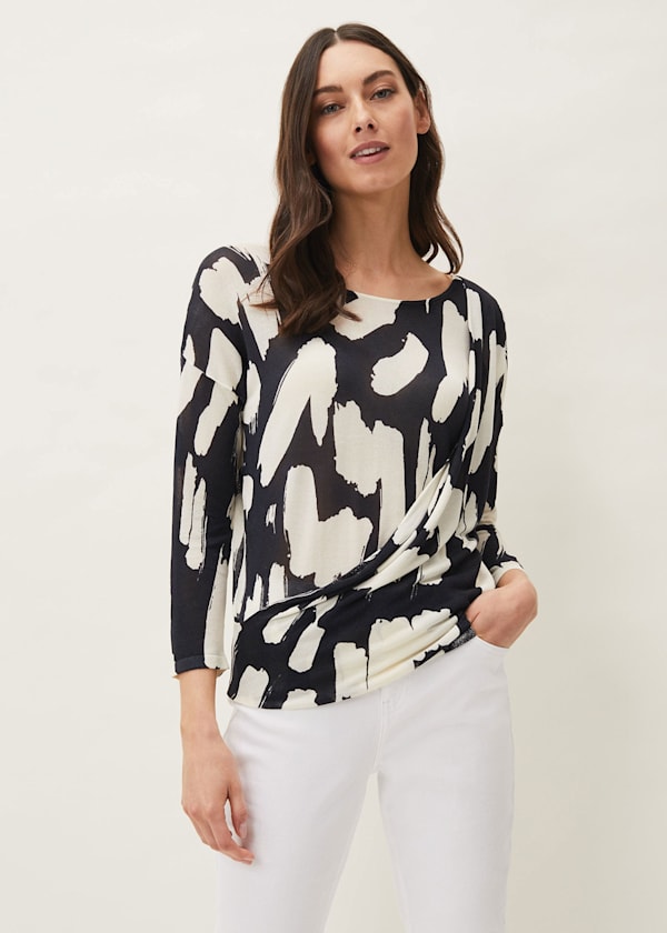 Robyn Smudge Print Jumper