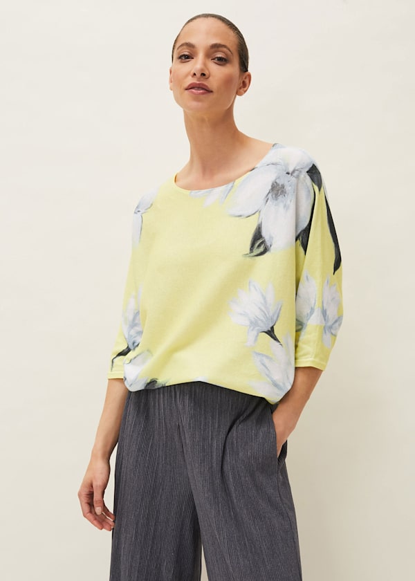 Fenia Floral Fine Knit Jumper