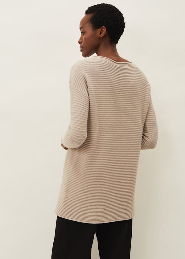 Rachel Ribbed Longline Jumper