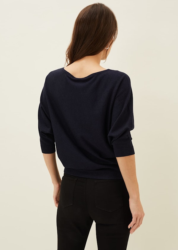 Cristine Batwing Fine Knit Jumper