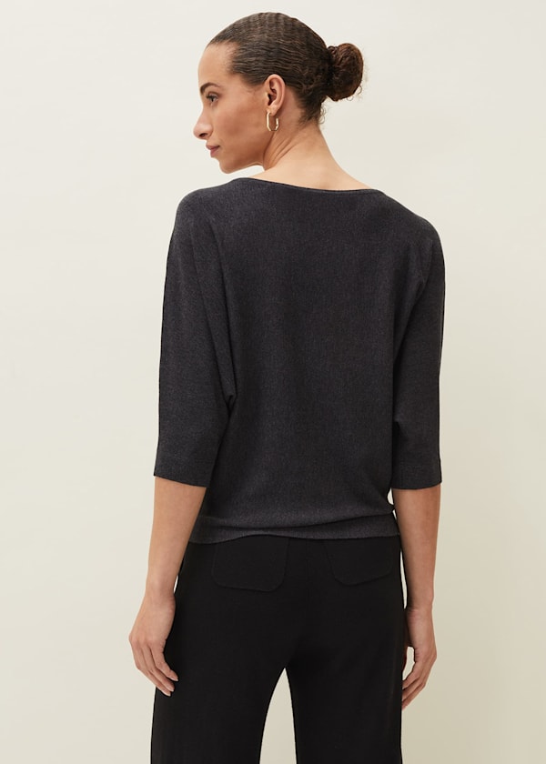 Cristine Batwing Fine Knit Jumper