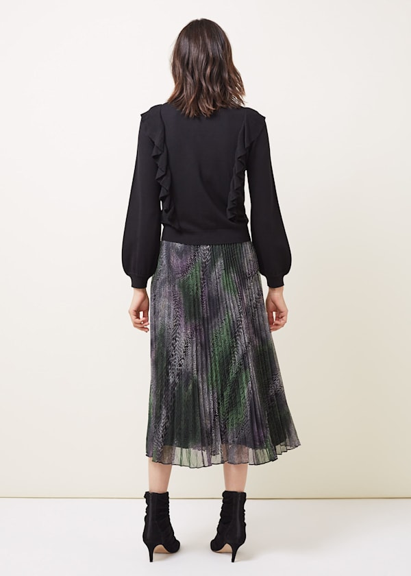 Susie Frill Detail Fine Knit Cardigan