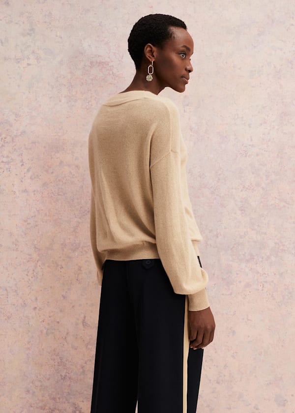 Ophelia Wool Cashmere V Neck Jumper